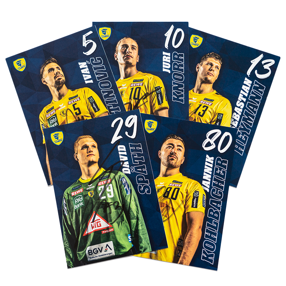 Löwen Autogrammkarten-Set Saison 24/25 - ORIGINAL SIGNIERT