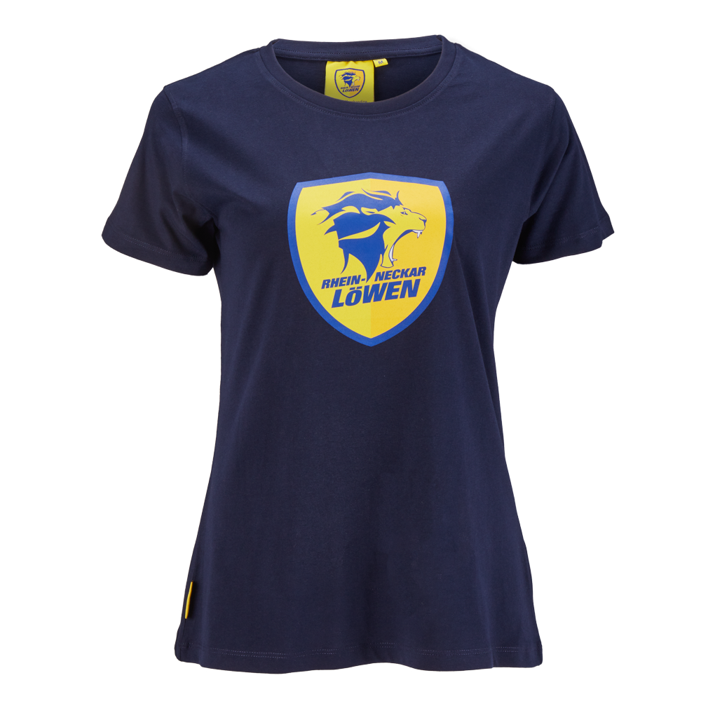 Löwen Shirt Logo-Kollektion blau Damen