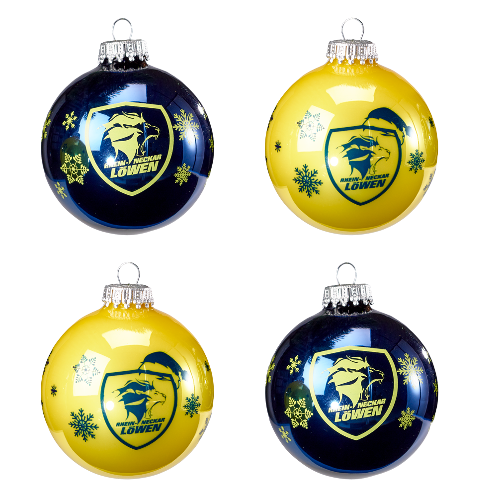 Kugeln Löwen Christbaumkugeln 4er-Set